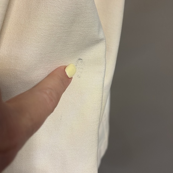 Uniqlo women’s OVERSIZED Med cotton stretch utility Jacket cream button up - Picture 7 of 15